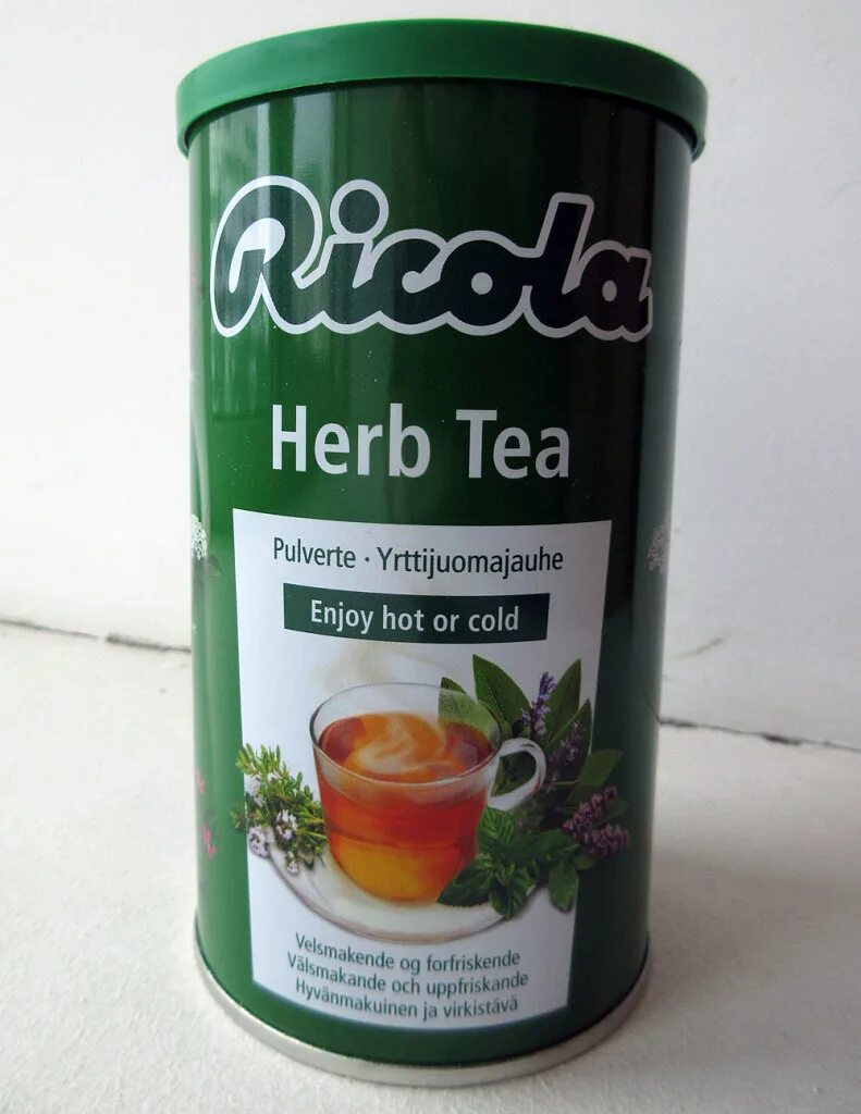 Травяной чай Ricola. Растворимый чай. Чай гранулированный растворимый. Гранулированный чай в банке.