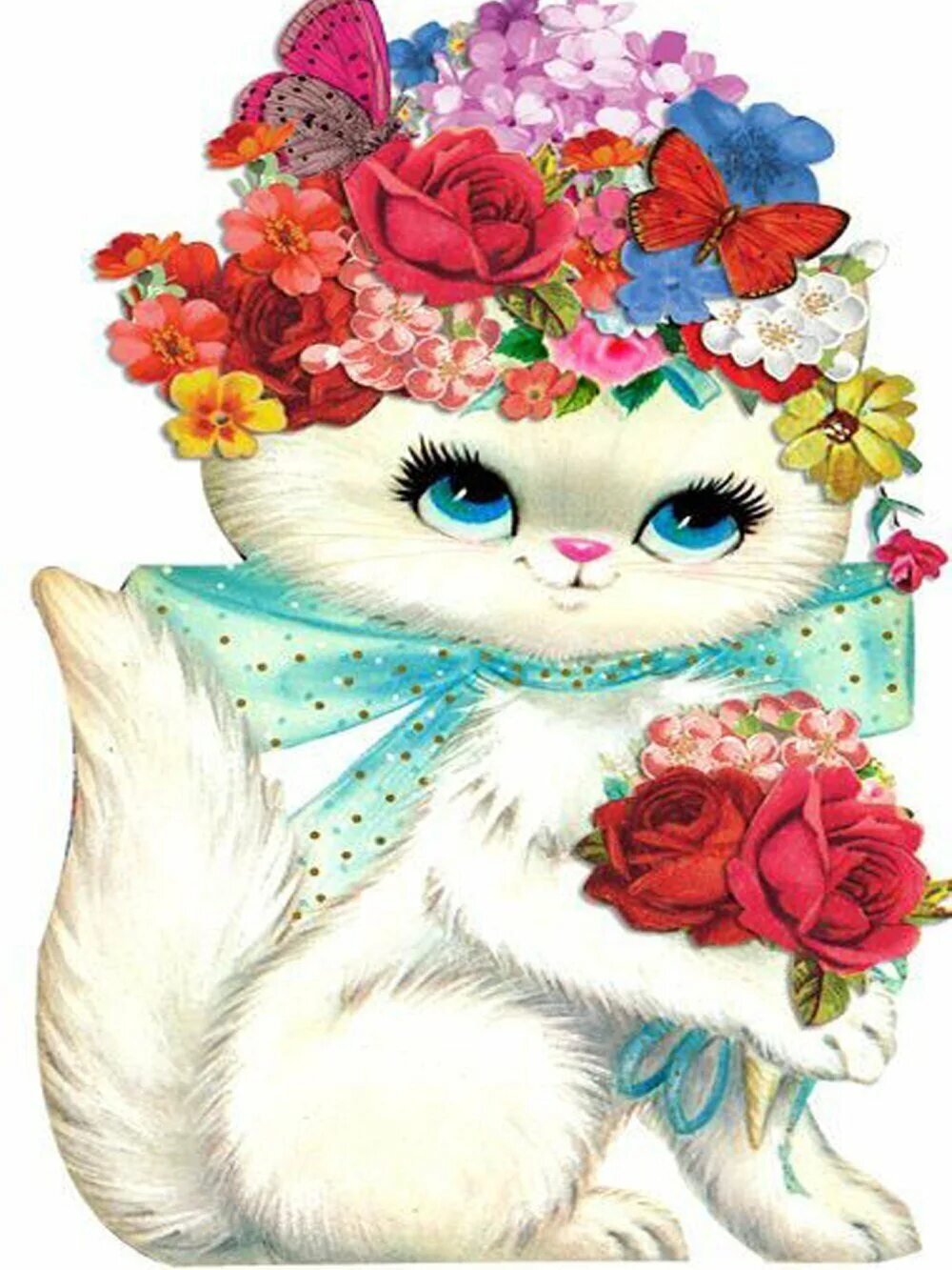 Открытка кот с цветами. Открытка «котики». Котик с цветами открытка. Открыточки с котиками. Поздравления с днём рождения с цветами и кошками.