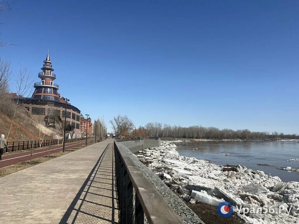 Ледоход в Оренбурге. Река Урал. Апрель в городе. Набережная Урала Оренбург.