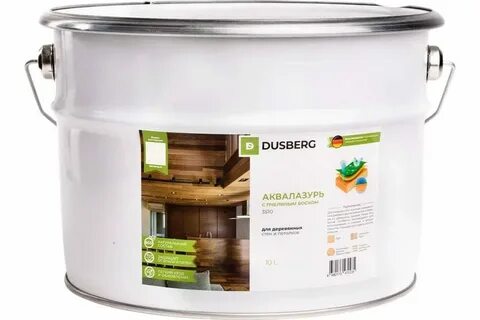 Dusberg аквалазурь с пчелиным воском белая