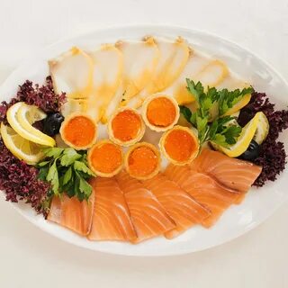 Сервировка рыбы на тарелке - 2-Kartinki.Ru