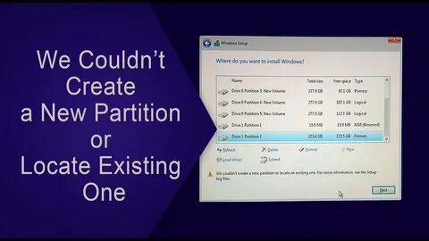 Partition error