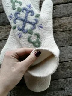 Варежки из шерсти