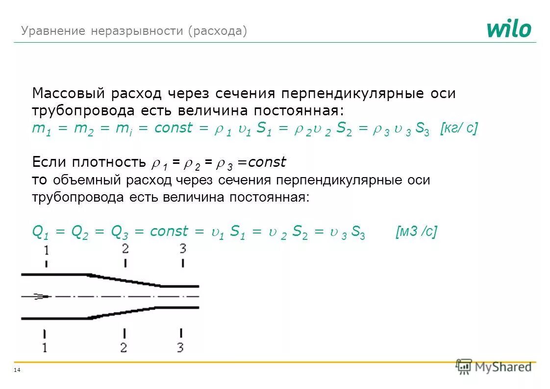 Определение массового расхода. Определение массового расхода