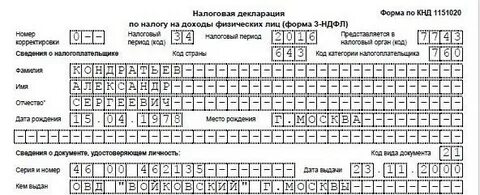 Код страны в 3 ндфл