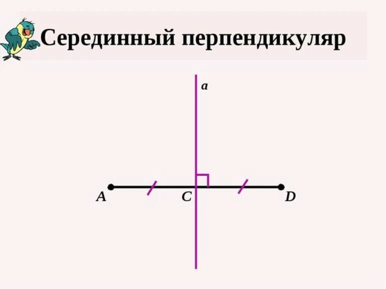 Серединный перпендикуляр чертеж. Серединный перпендикуляр к отрезку чертеж. Серединный перпендикуляр отрезка чертеж. Серединный перпендикуля. Постройте серединный перпендикуляр к стороне