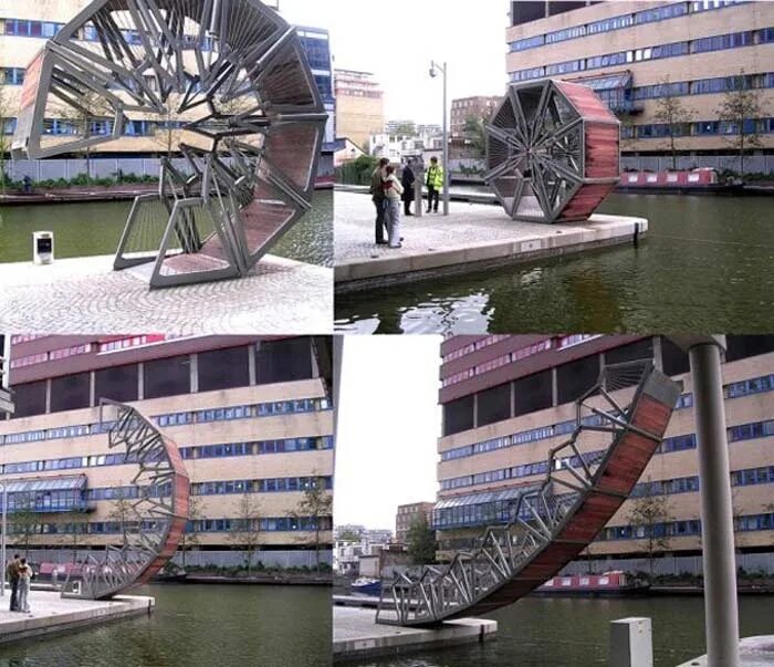 Rolling bridge. The rolling bridge лондон. мост роллинг rolling bridge англия. rolling bridge мост-трансформер.