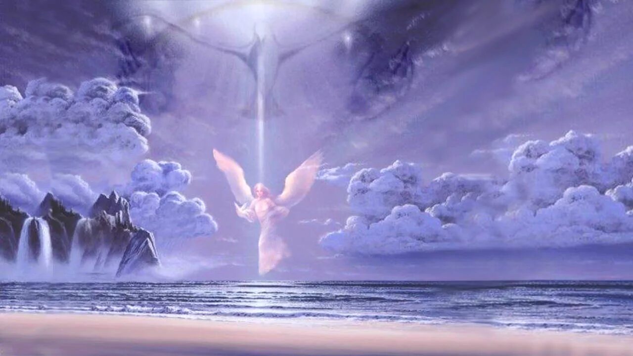 Мир души и мир духа. Небесные ангелы. Ангел в небе. Ангел в небесах. Бог в небе.