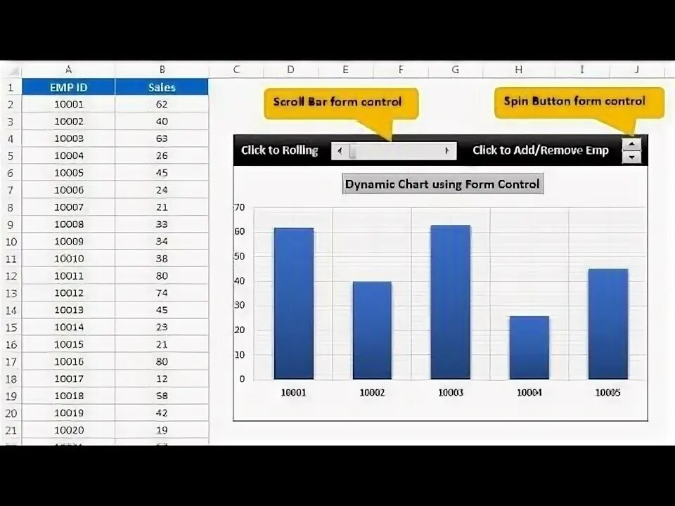 Excel скроллинг