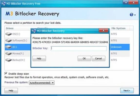 BITLOCKER Recovery Key. Ключ восстановления BITLOCKER что такое. Data Recovery software активатор. Enable deep