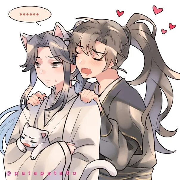 Husky and his White Cat Shizun 2ha. Хаски и его учитель. Хаски и его учитель белый кот. Шизунь хаски и его кот.