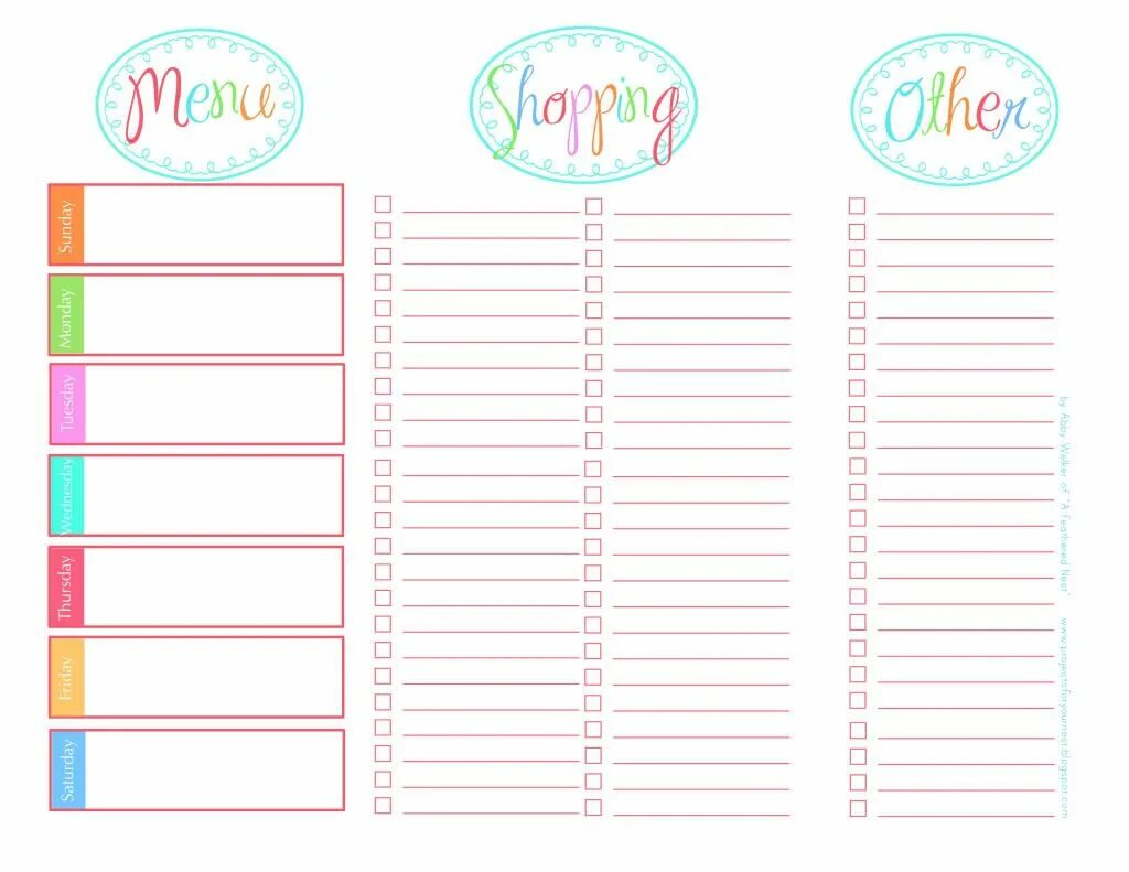 Planning list