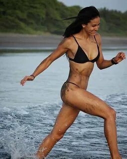 Johanna Solano, a famous Costa Rican triathlete who also triumphs as a mode...