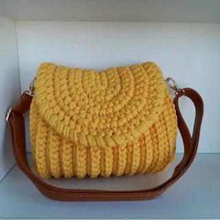 Сумка ракушка из шнура