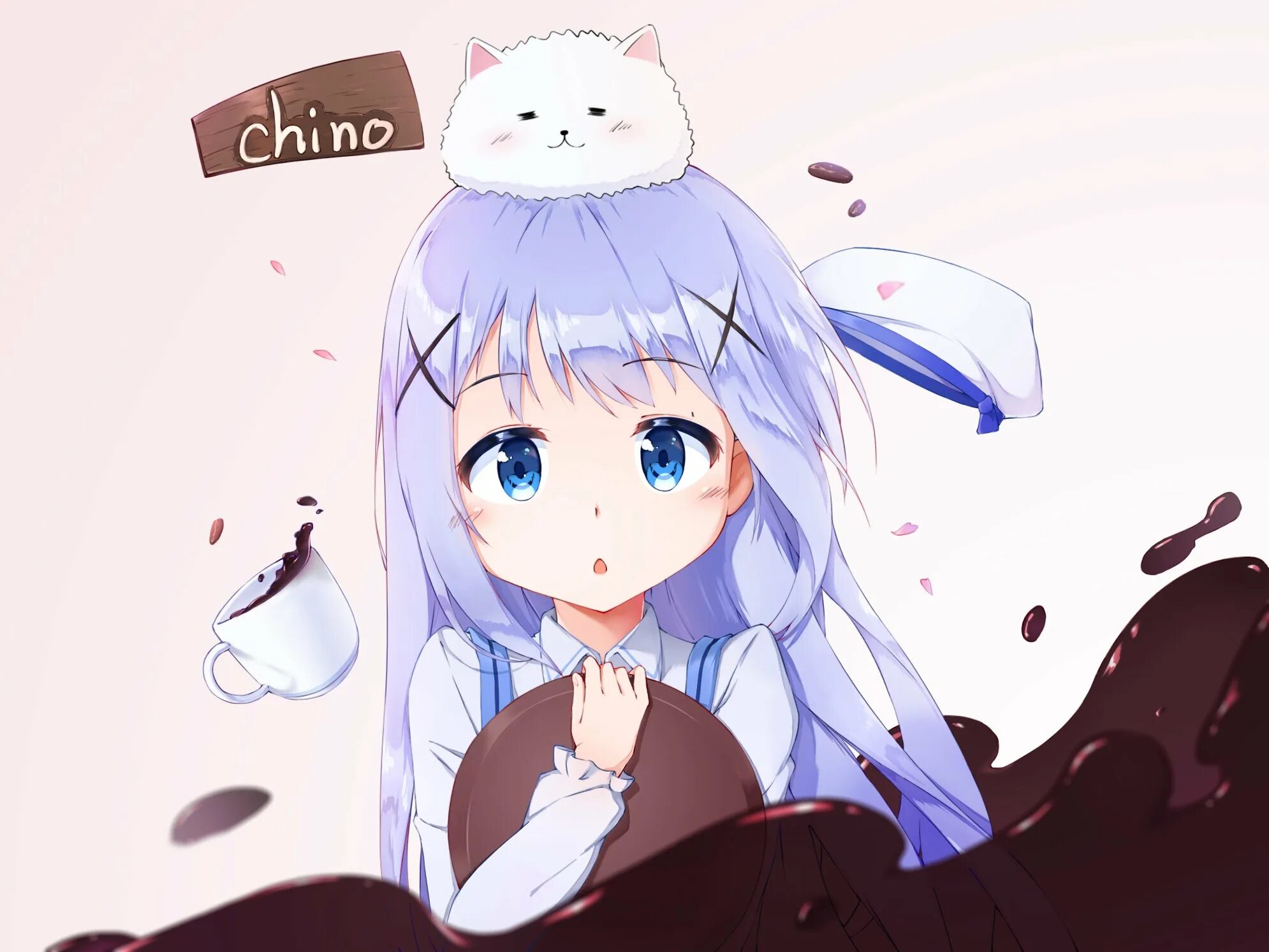 Chino kafuu Art. Чино кафу с кроликом. Дом кролика 1