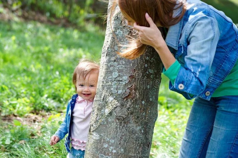 Baby hiding. Baby hiding