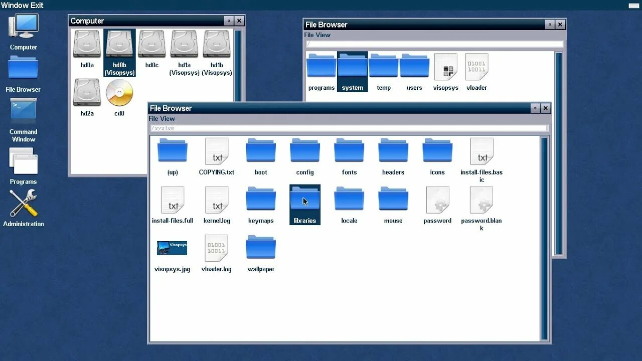 Open source viewer. Visopsys os. visopsys. file viewer computer.