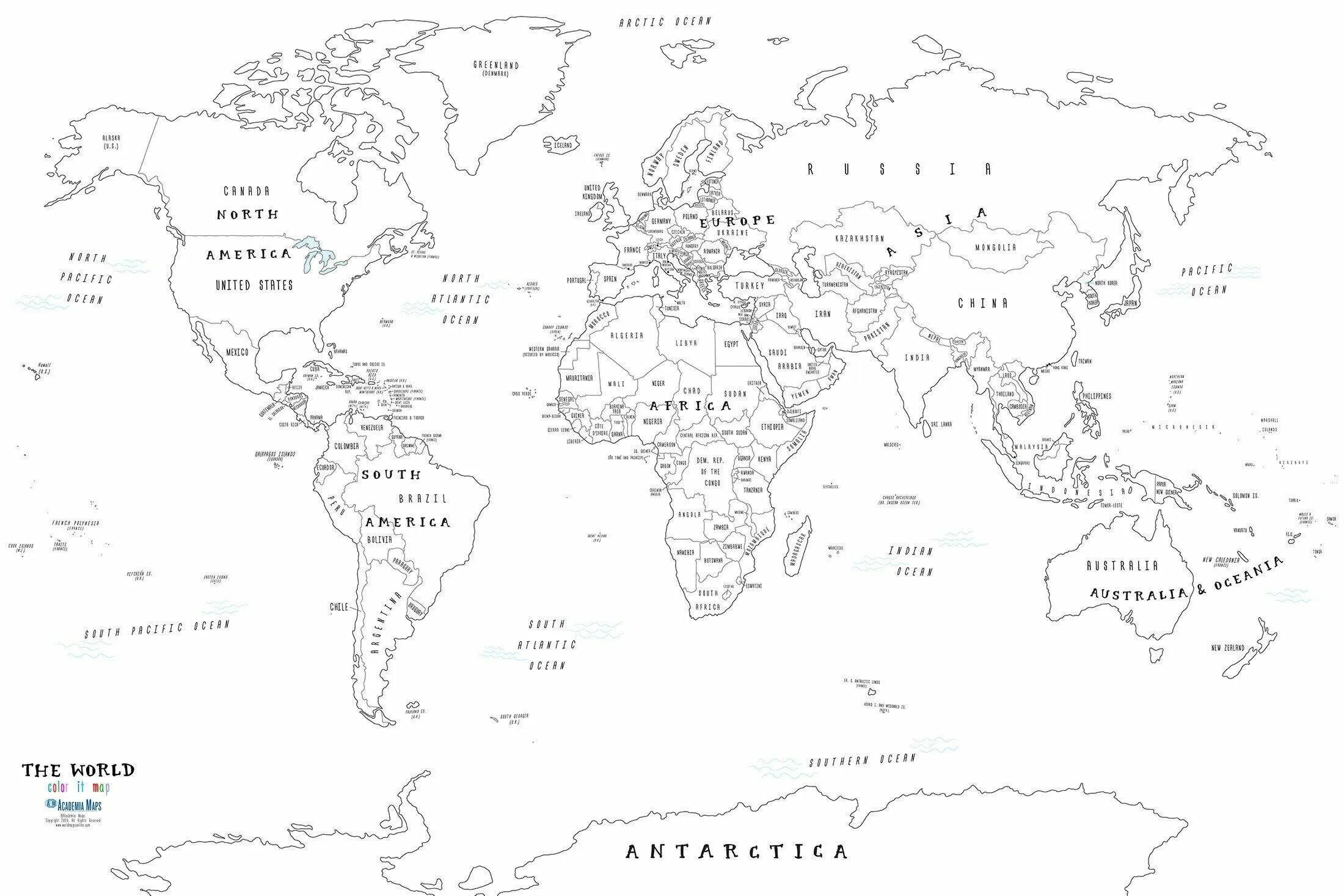 Карты стран раскраски. Политиче Кая карта мир черно белая.