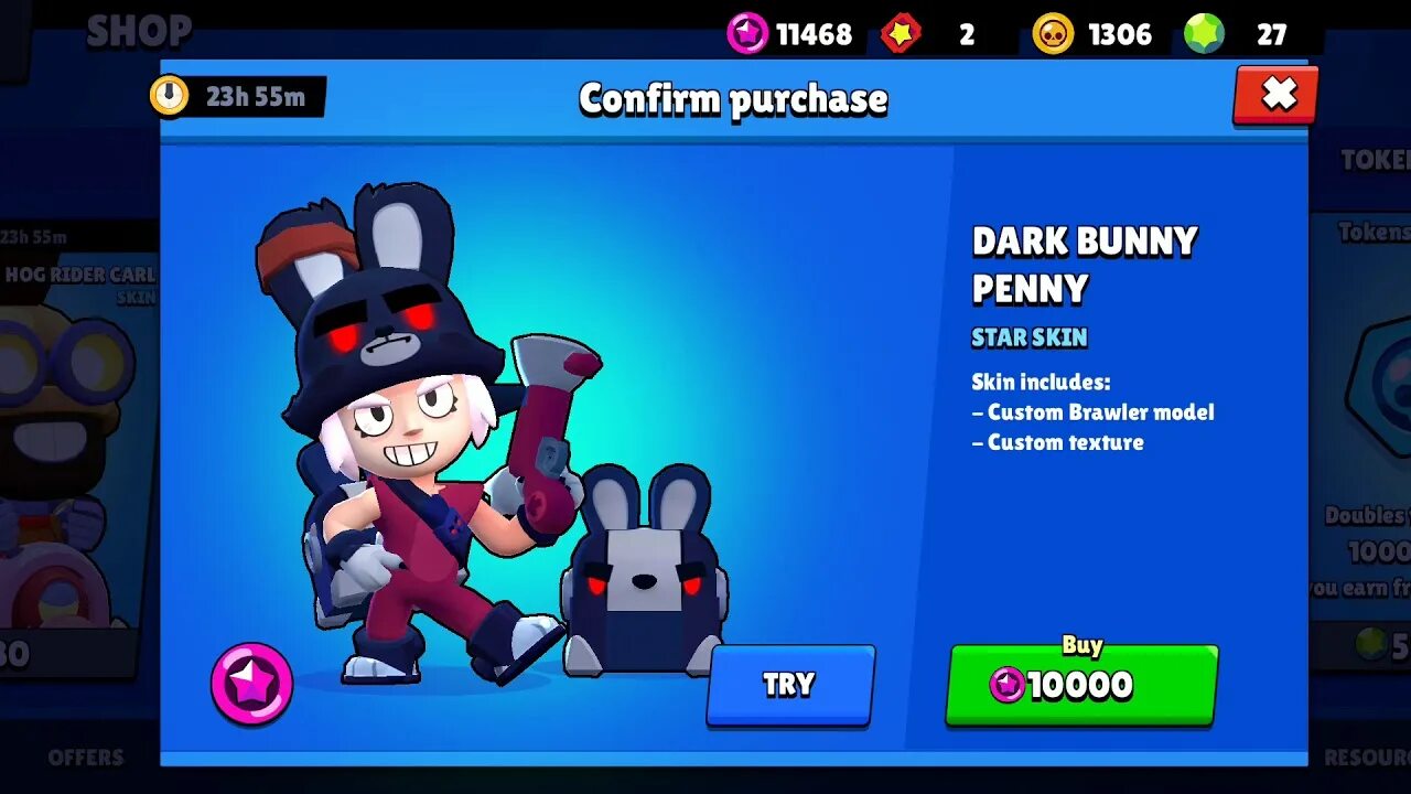 Brawl stars bunny. Пенни браво старс арт. Пенни и джесси из бравл старс. Бравлеры пенни. Тёмная зайка пенни браво старс арт.
