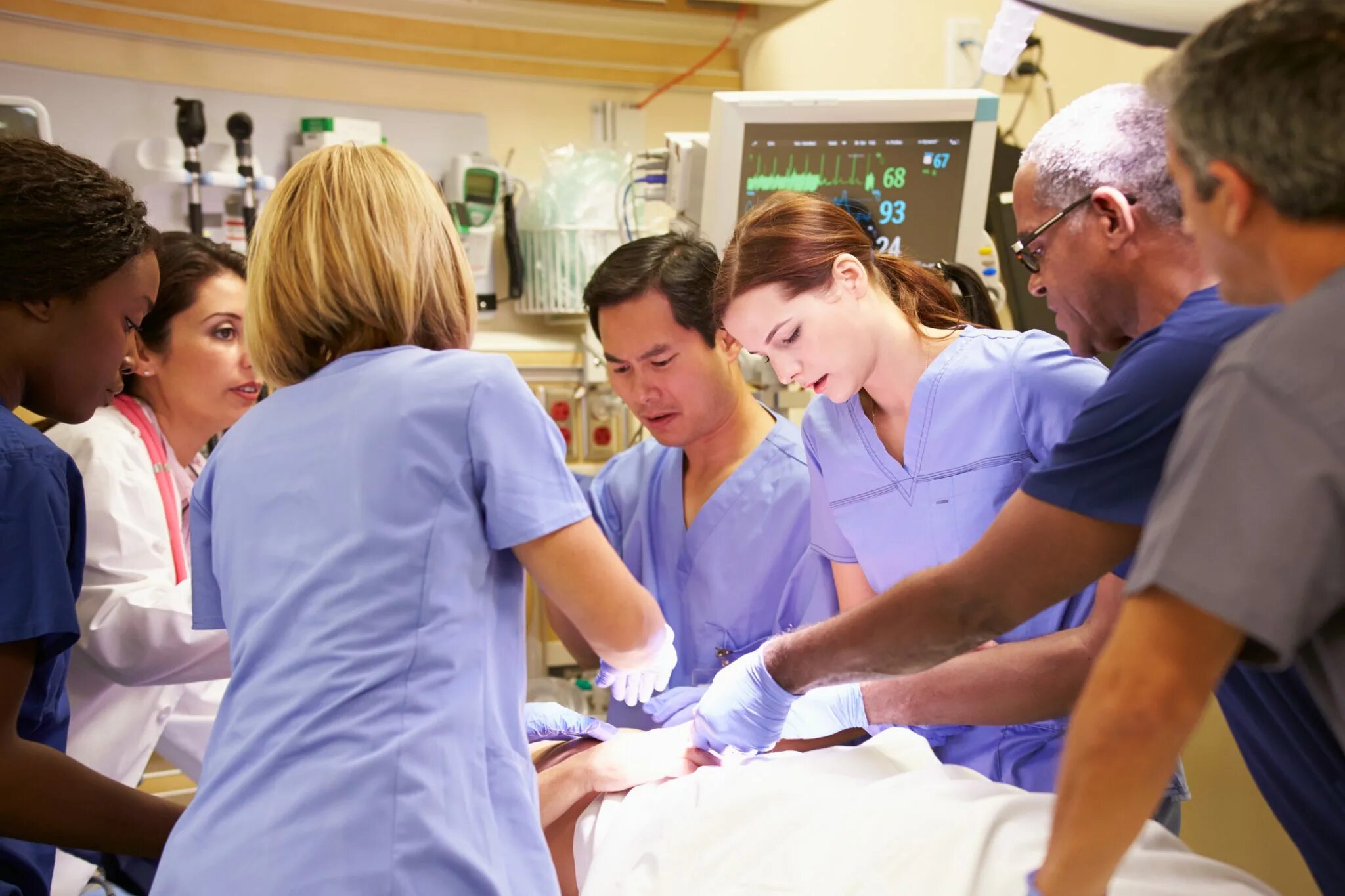 Does operations in a hospital writes