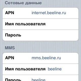 Iphone apn