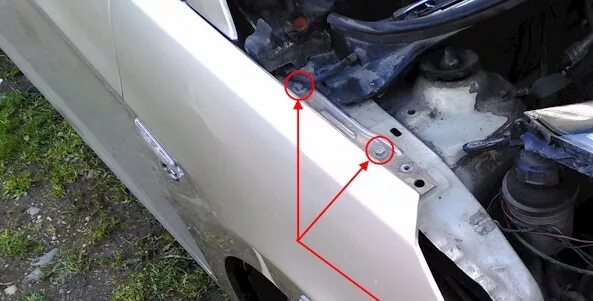 Removal and installation of the lock of a cowl and its drive Hyundai Solaris