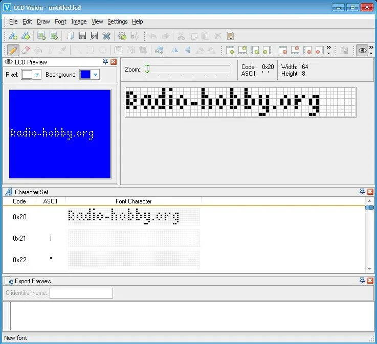 Lcd vision. Редактор шрифтов для lcd. графический редактор для lcd. font editor для lcd. редактор шрифтов для tft.