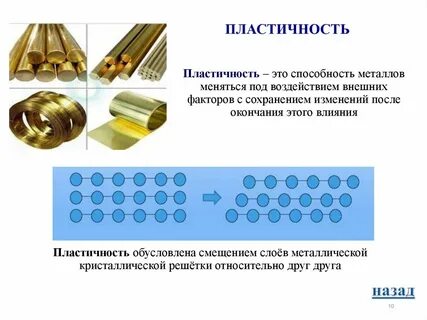 Самым пластичным металлом является