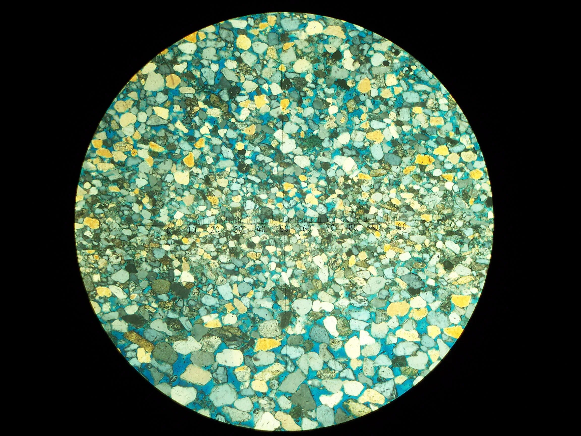 Core research. Sandstone thin section. sandstone microscope. sandstone core. thin section melting.