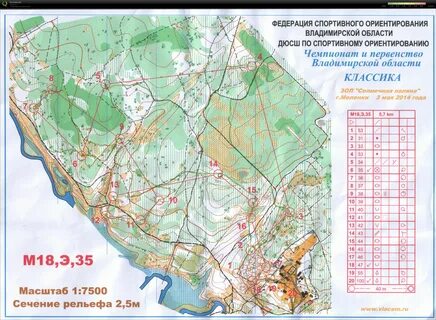 Карта спортивного ориентирования