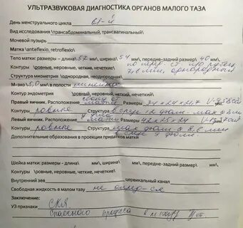 Узи малого таза на раннем сроке