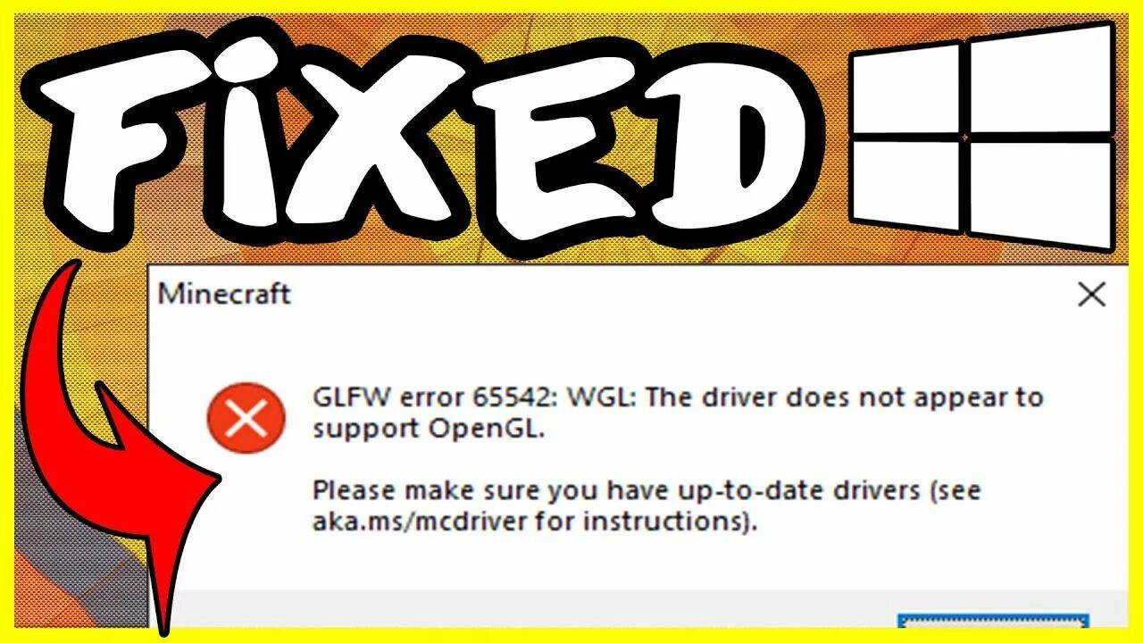 Minecraft ошибка GLFW Error 65542. The Driver does not appear to support OPENGL. GLFW Error 65542 WGL. GLFW Error 65542 WGL: the Driver does not appear to support OPENGL.