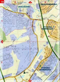 Карта западной москвы
