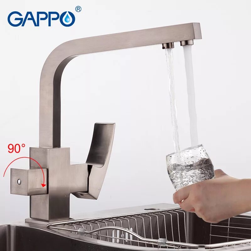 Смеситель gappo для кухни с подключением. G4307 gappo. смеситель гапо. kitchen mixer смеситель для кухни.