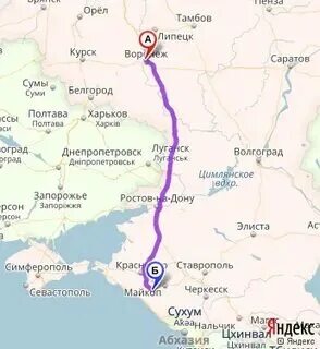 Орел воронеж расстояние на машине по трассе