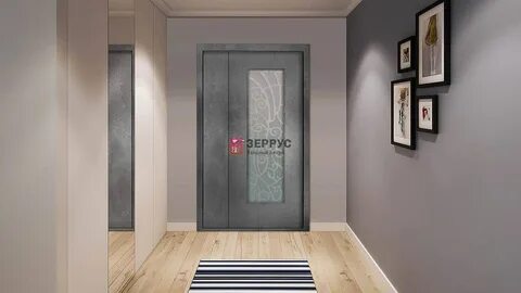 Интерьер с серыми дверями