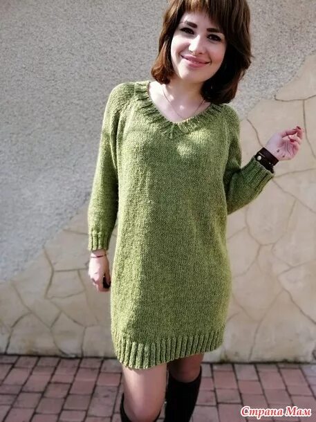 Свободный вязаный свитер женский. Туника реглан. Туника с круглой кокеткой спицами. Вязаное платье реглан спицами. Японский свитер с круглой кокеткой.