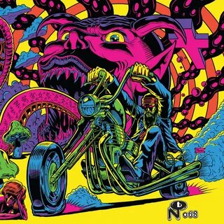 Psychedelic biker