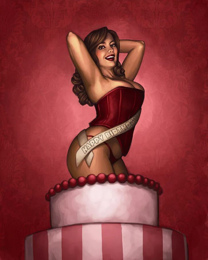 Голое поздравление мужчин. Девушка из торта. Эротическое поздравление с днем рождения. Картинки с днём рождения девушке. Открытка с днём рождения торт.