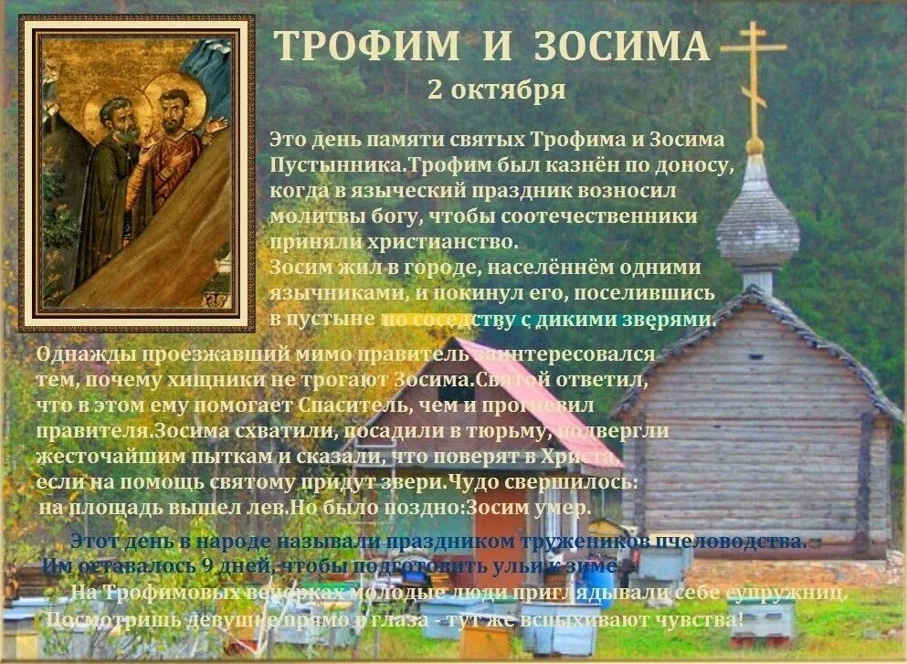 2 октября какой день. Трофим и зосима народный календарь. народный календарь 2 октября трофим и зосима. трофим и зосима 2 октября. 2 октября праздник православный.