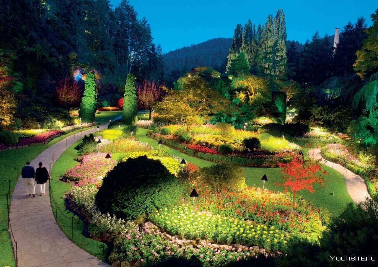 Парк какой прекрасный. "Сады Бутчартов (the Butchart Gardens) Ванкувер, Канада. Канада Британская Колумбия Ванкувер сад Бутчардов. Сады Бутчартов Британская Колумбия Канада.