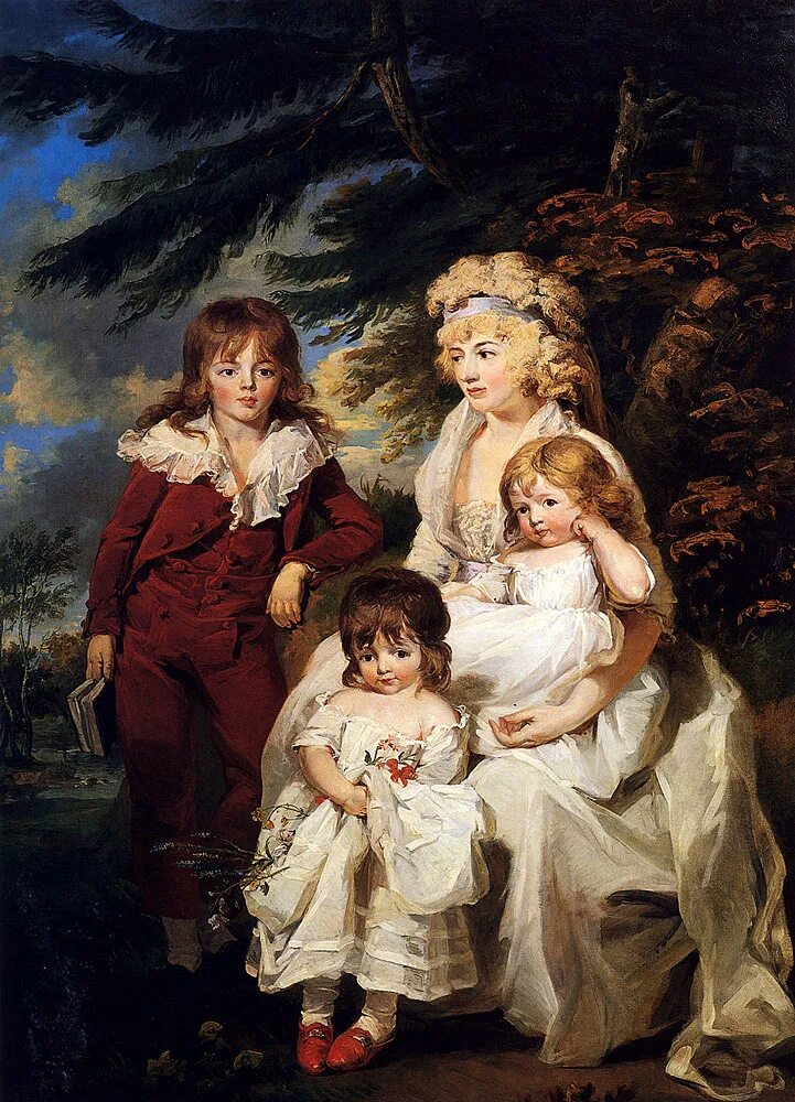 Трех дочерей имел. Семейный портрет. Семейный портрет живопись. Семейные портреты известных художников. Картина женщина с детьми известных художников.