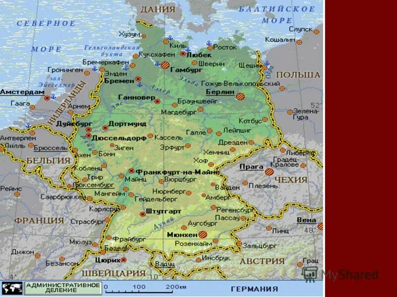 Города расположенные в европе