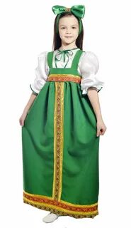 Русский народный костюм зеленый