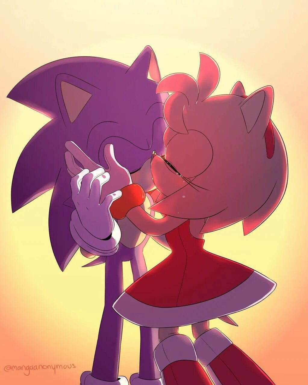 Бывший целует сонник. Соник Sonamy. Sonamy поцелуй. Соник и Эми. Поцелуй Соника и Эми.