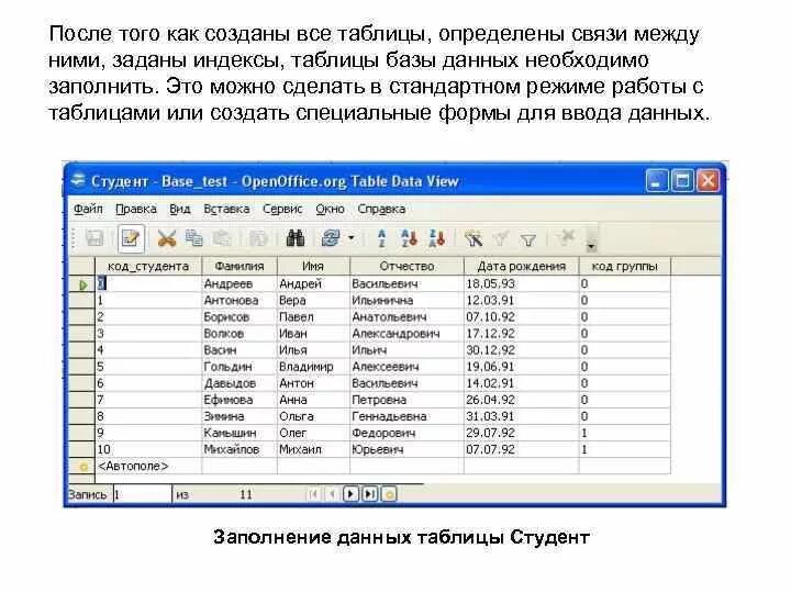 Таблиц в базе данных не найдено. Base (база данных) опен офис. пример таблицы базы данных в опен офис. субд openoffice base. индексы в таблицах бд.