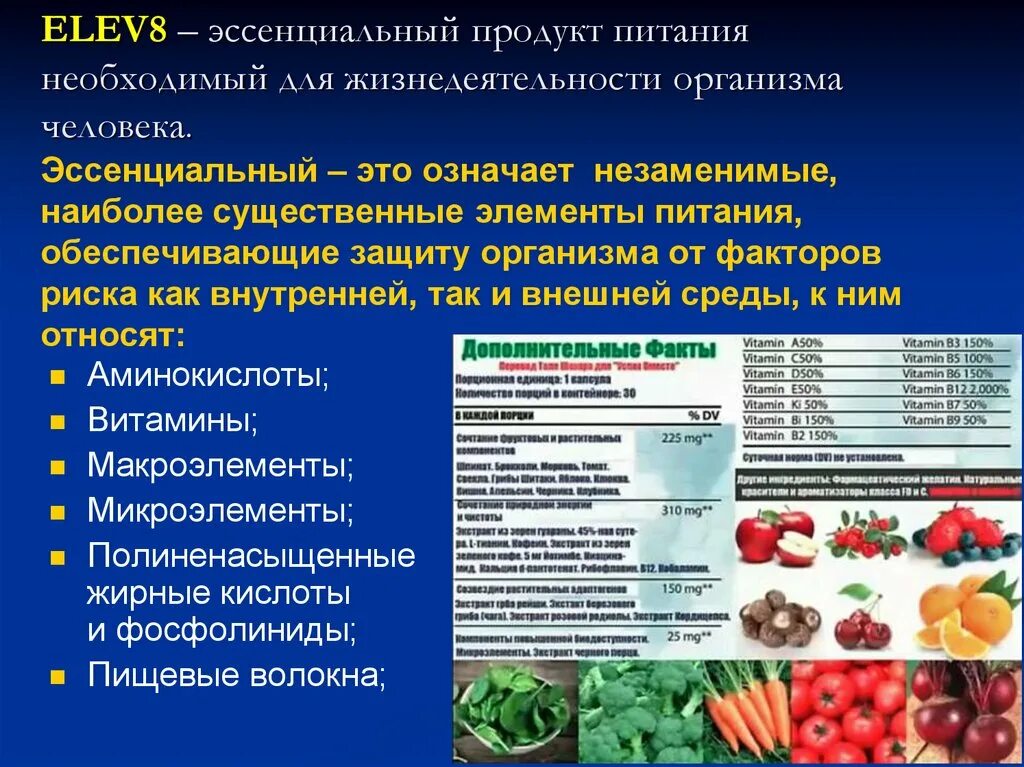 Эссенциальный это. Эссенциальные факторы питания. Незаменимые элементы пищи. Не за енимые элементы п щи. Незаменимые факторы питания.