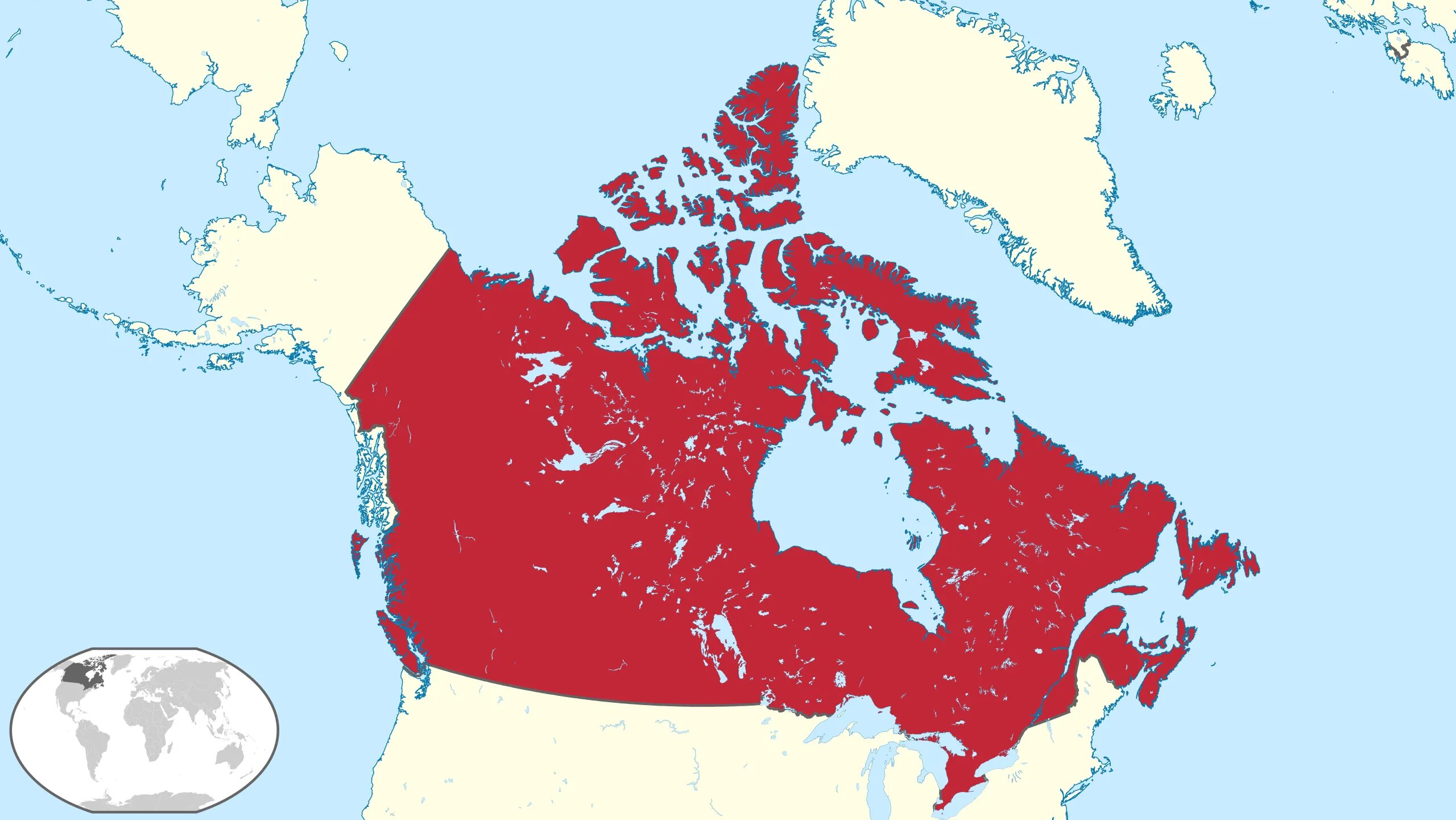 Area territory. Канада на карте. Размер территории Канады. Карта Канады 20 век.