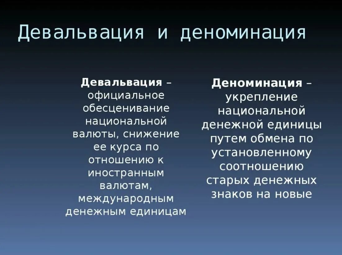 Обесценивание денег год. Девальвация это. Девальвация национальной валюты. Инфляция девальвация деноминация. Деноминация это в экономике.