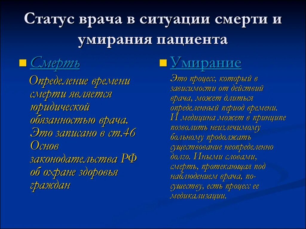 Статус врача 5. Статус для медика. Статусы про медиков. Статусы про докторов. Критерий смерти картинка для презентации.